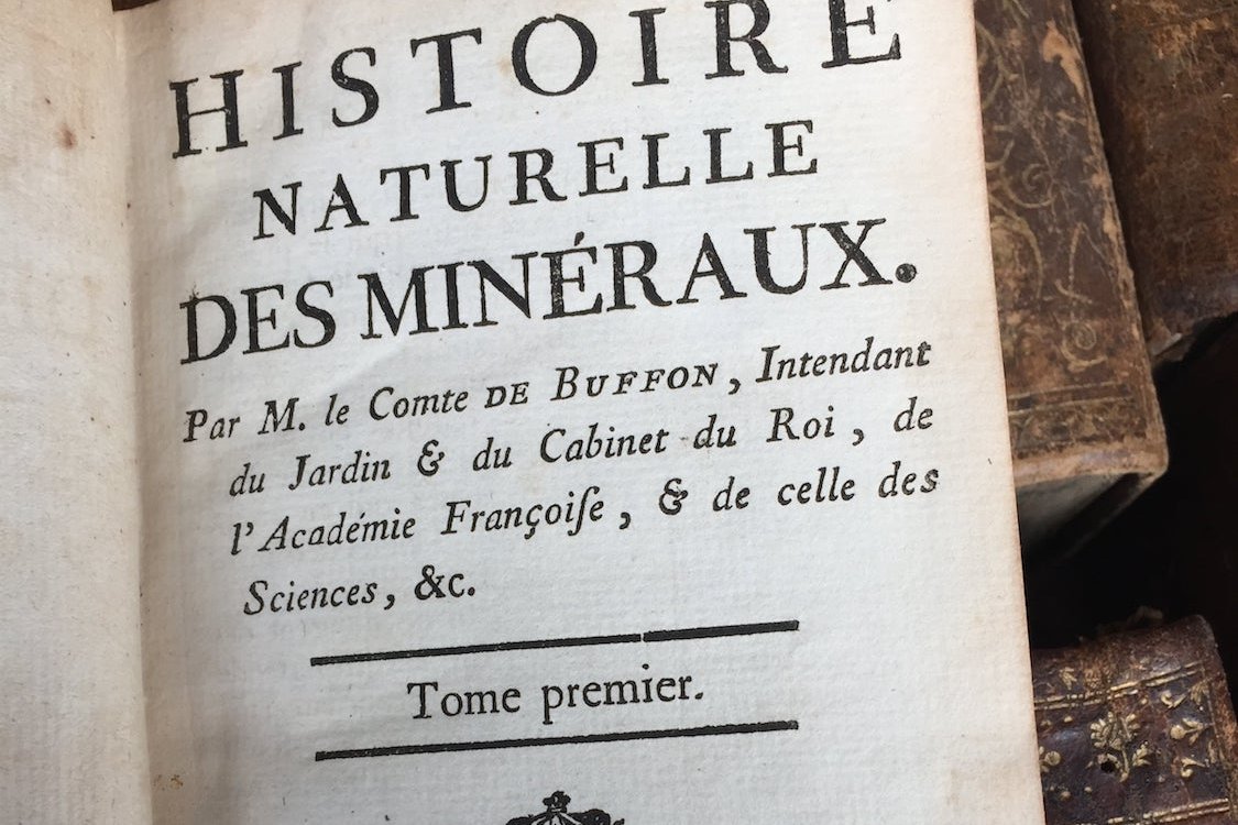 L'Âge des Lumières, livre de Buffon 1783