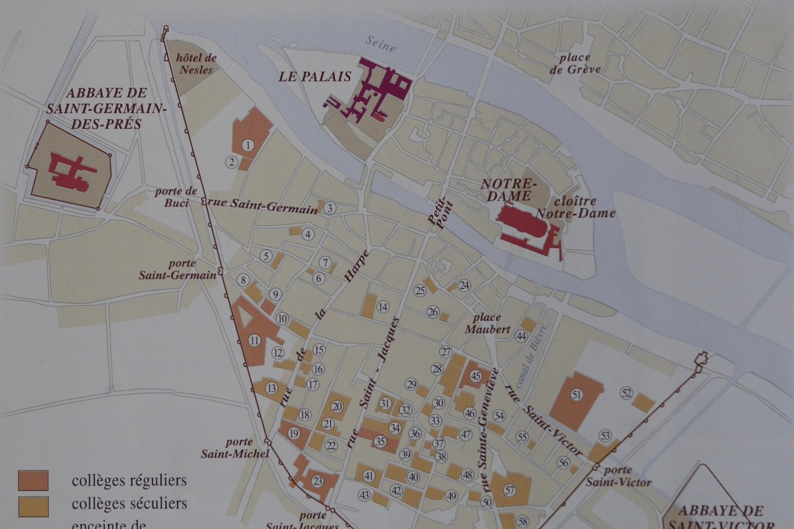 L'université de Paris en 1400 : 59 collèges